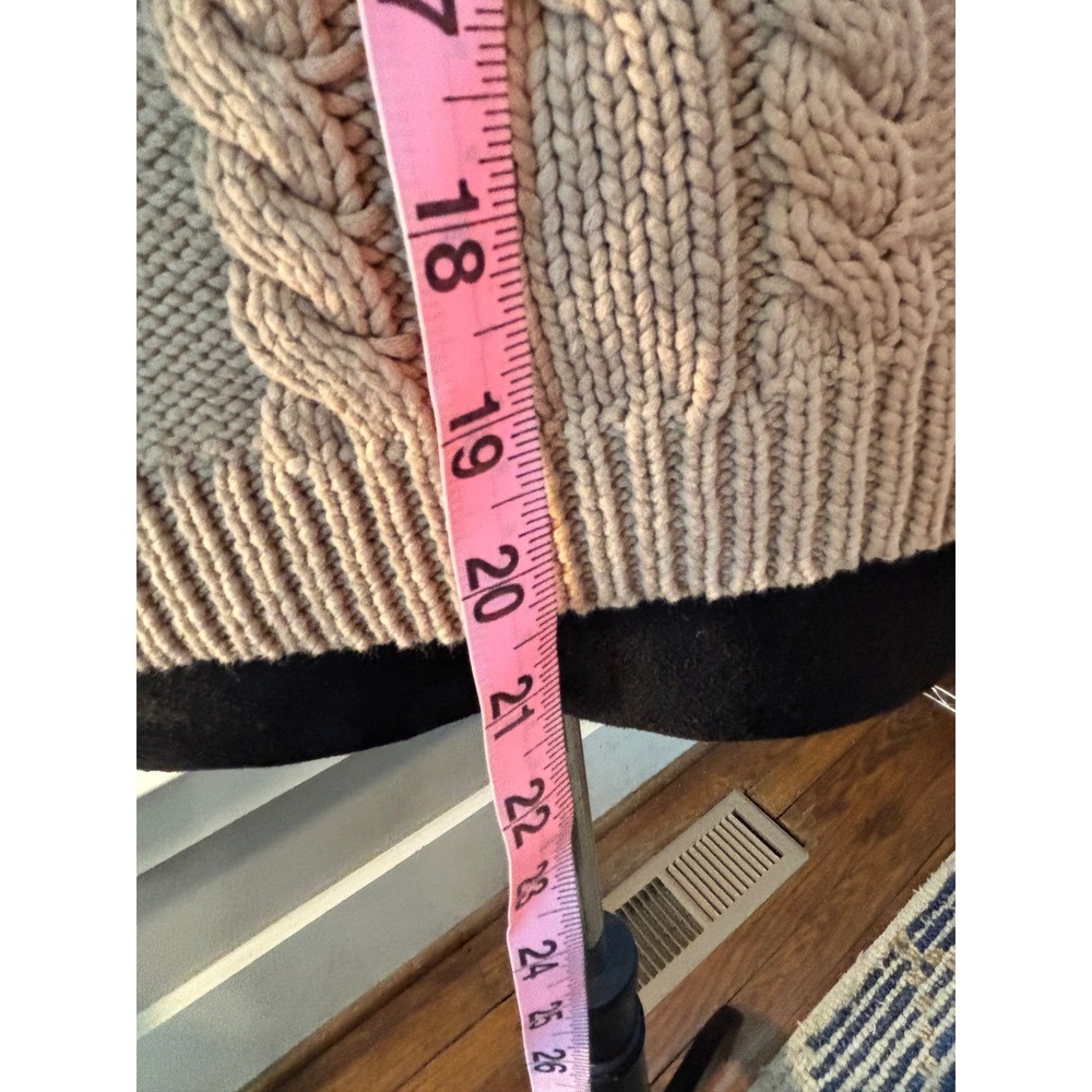 J. Crew Cable Knit V Neck Sweater Tan‎ Size L - Picture 12 of 12